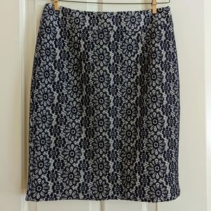 Banana Republic lace overlay fully lined pencil skirt womens 4